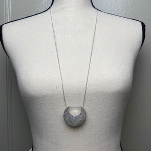 Long Crescent Moon Necklace